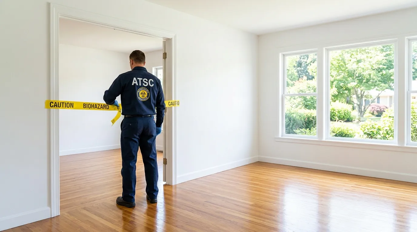 Certified biohazard cleanup crew performing Crime Scene Cleanup in Harrisville